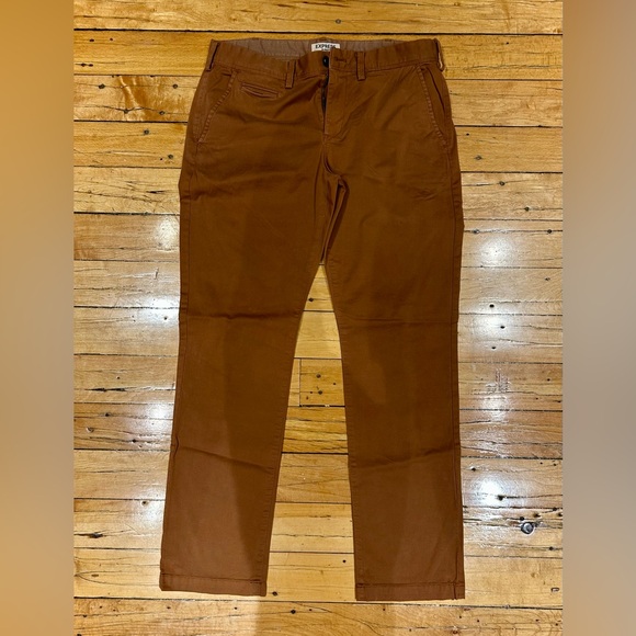Express Other - Express Men's Brown Slim Fit Flat Front Chino Pants Size 32x32